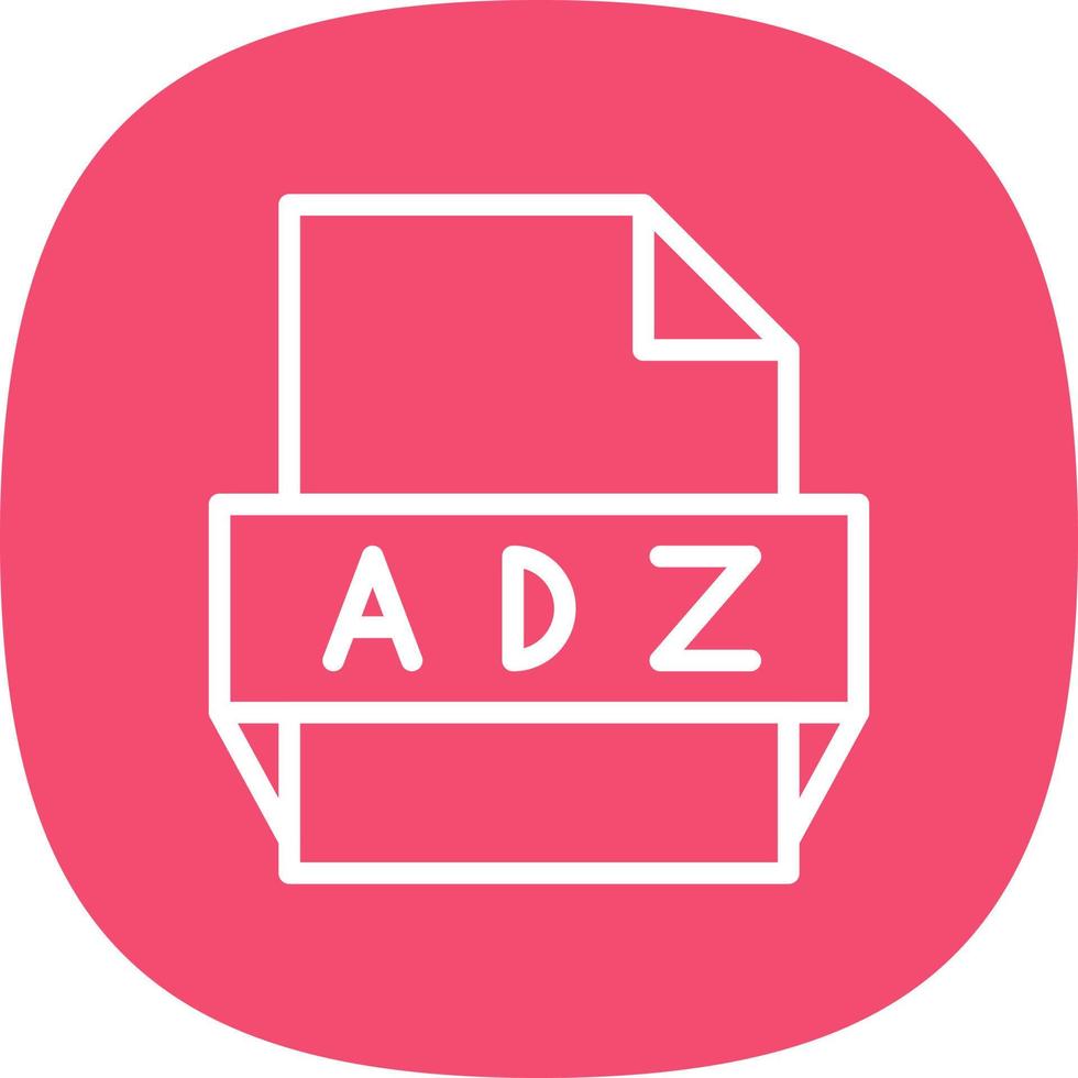 icono de formato de archivo adz vector