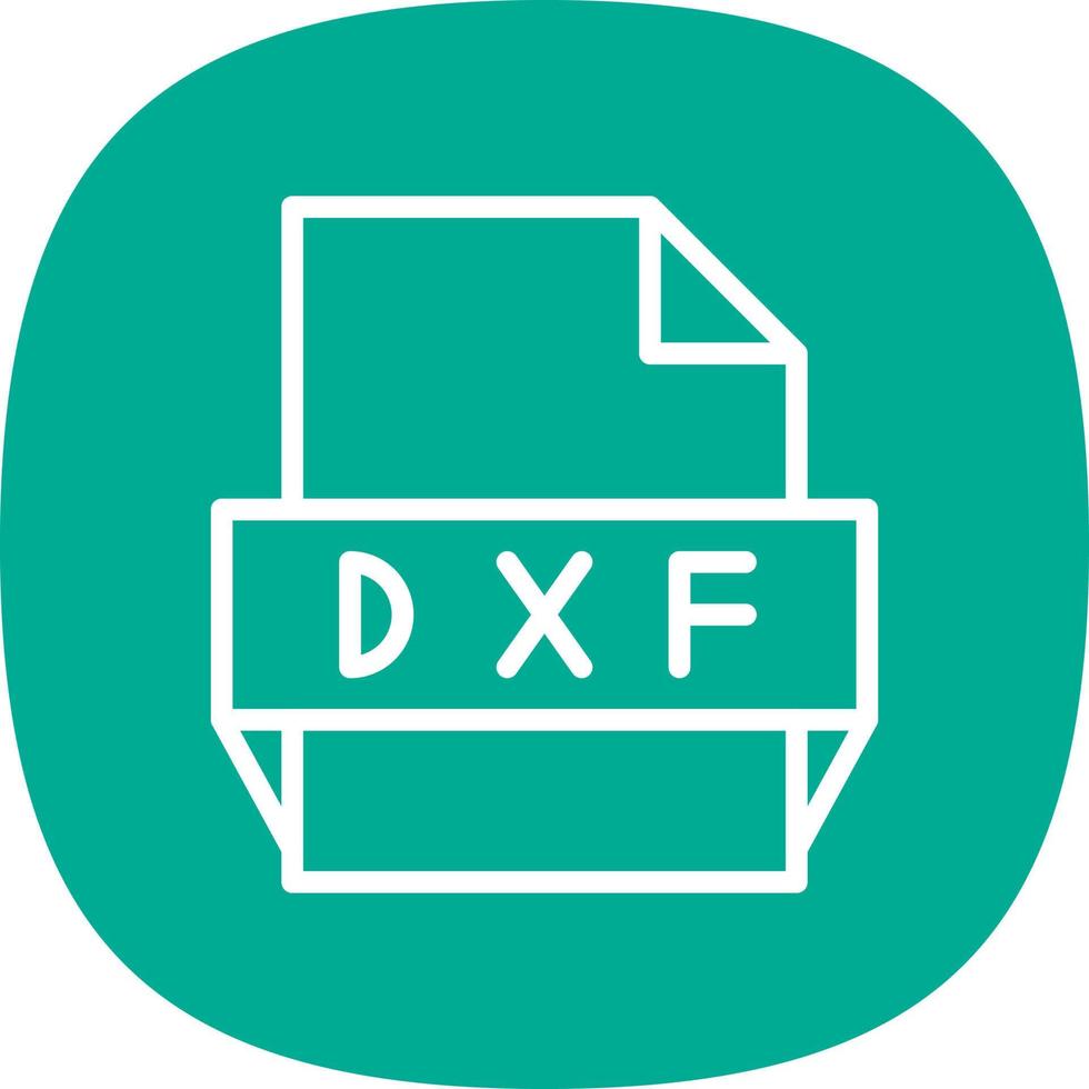 icono de formato de archivo dxf vector