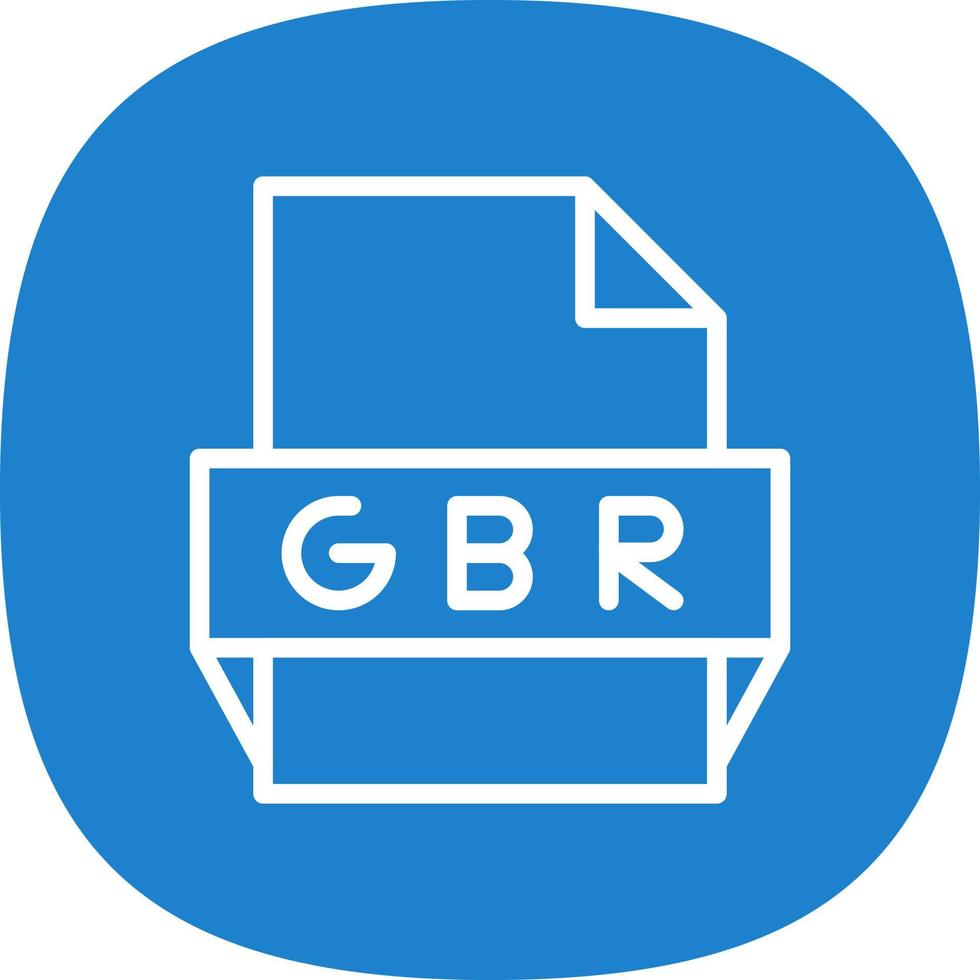 Gbr File Format Icon vector