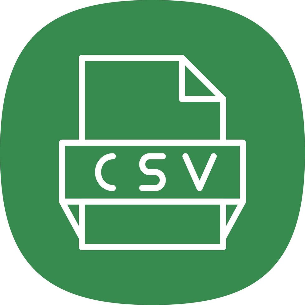 Csv File Format Icon vector