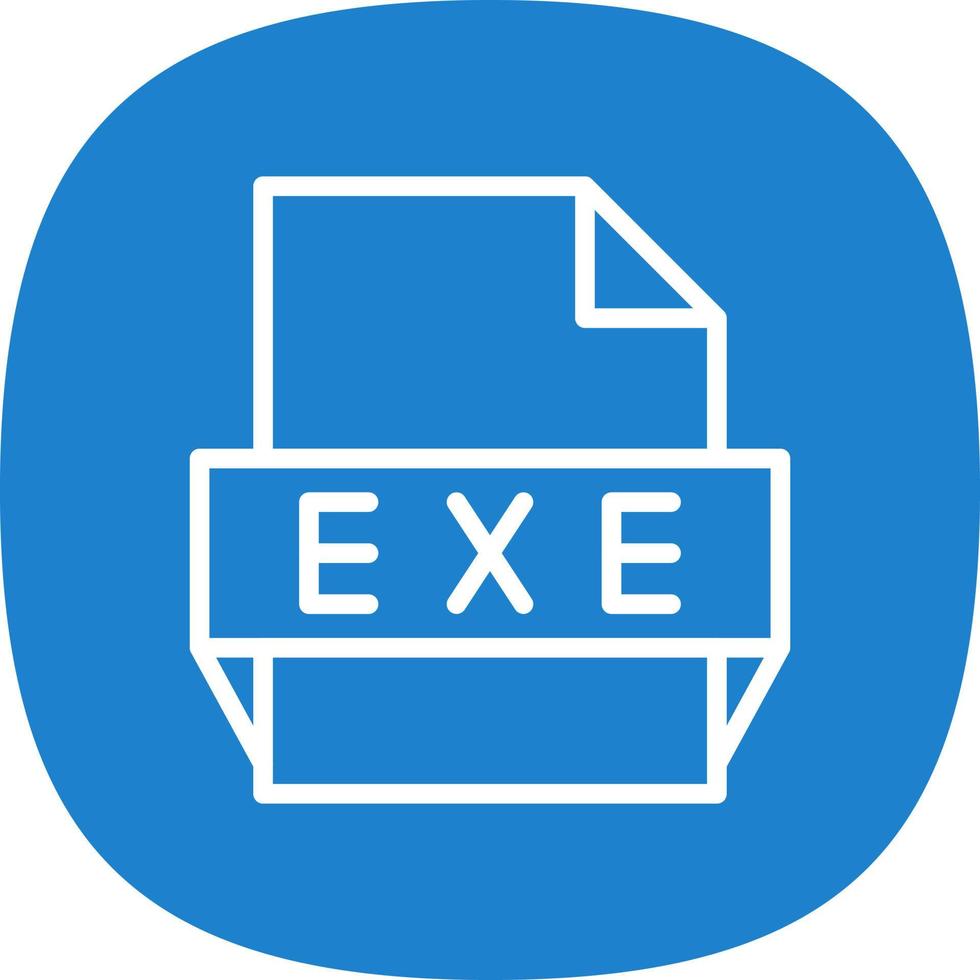 Exe File Format Icon vector