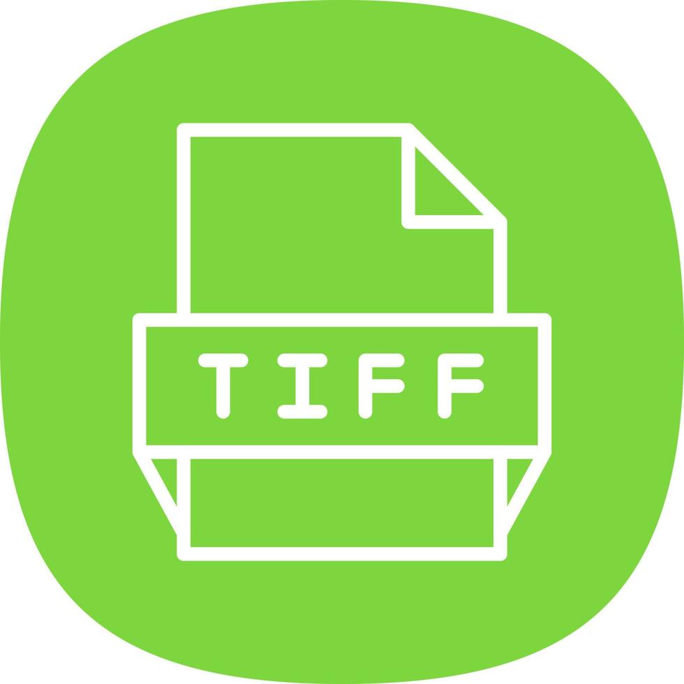 icono de formato de archivo tiff vector