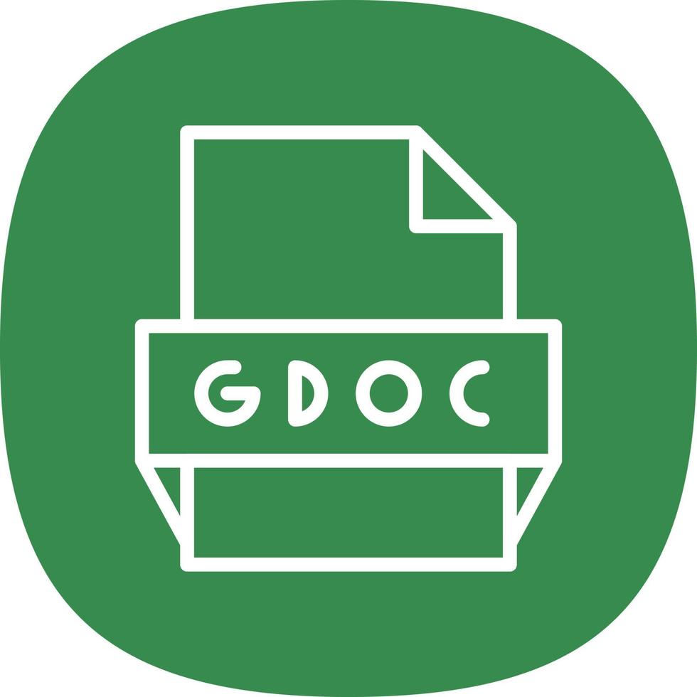 Gdoc File Format Icon vector