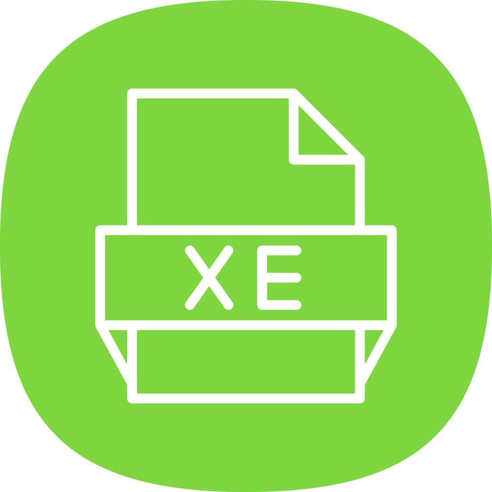 Xe File Format Icon vector