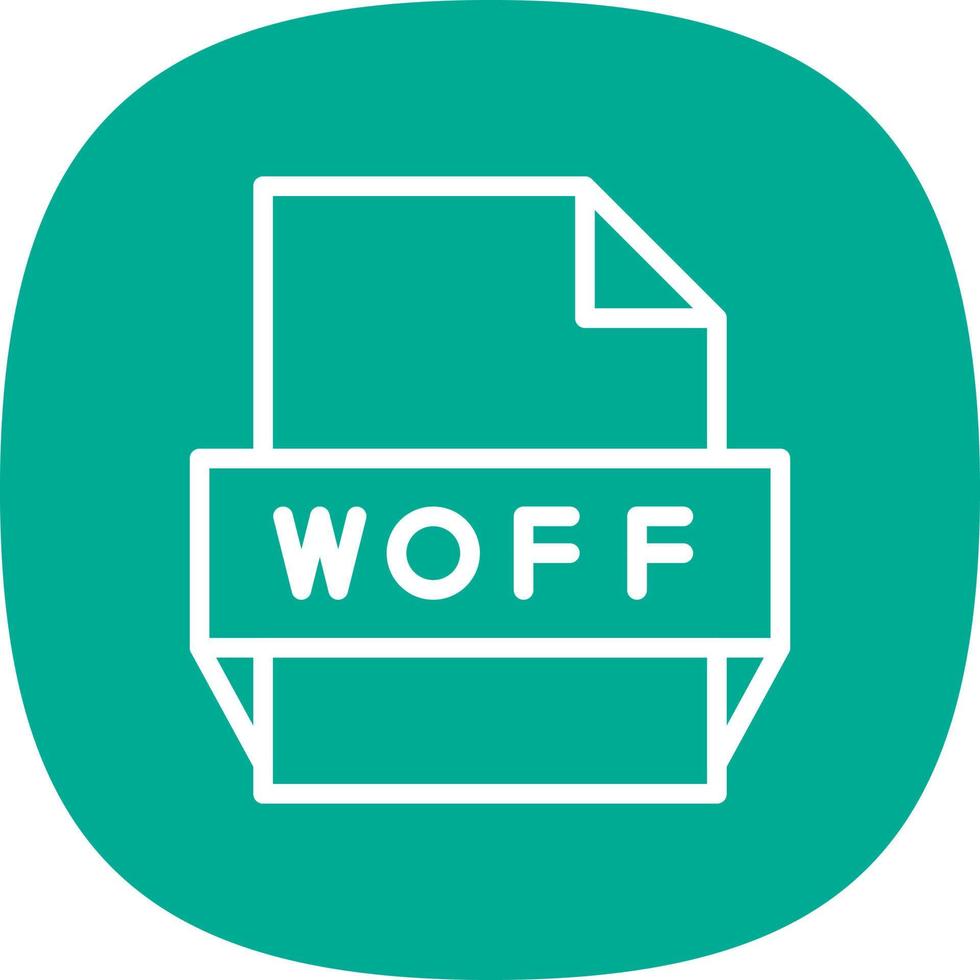 Woff File Format Icon vector