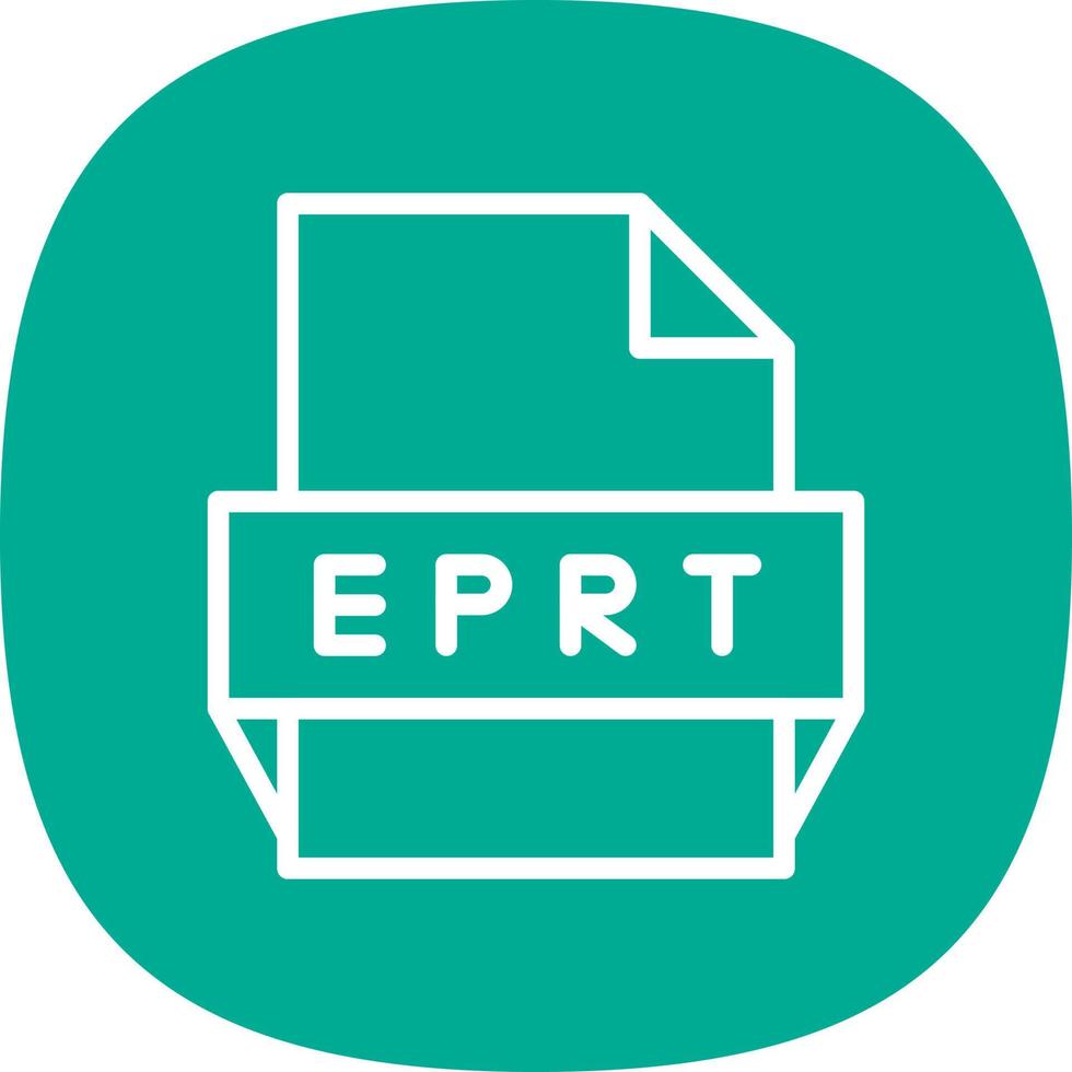 icono de formato de archivo eprt vector