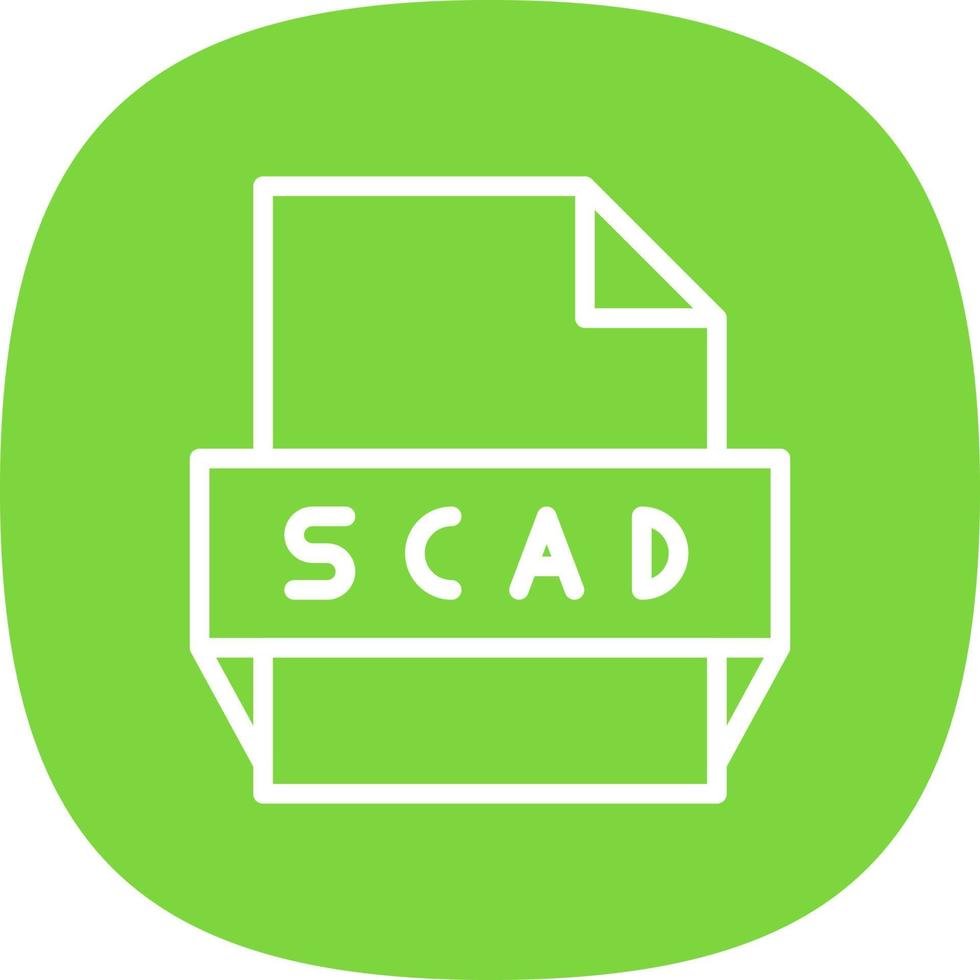 Scad File Format Icon vector