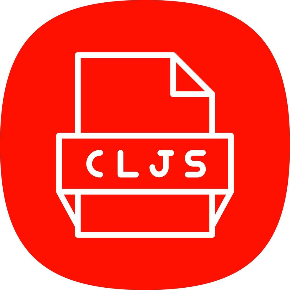 Cljs File Format Icon vector