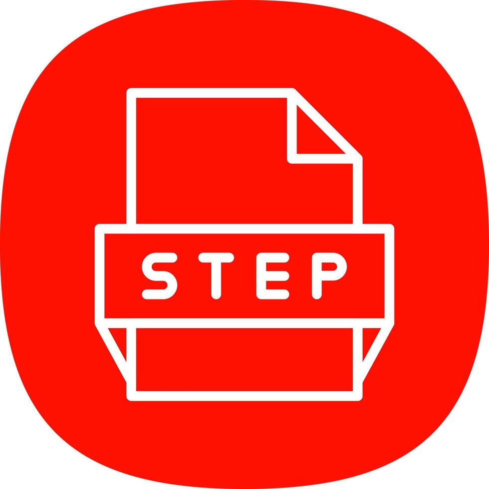 Step File Format Icon vector