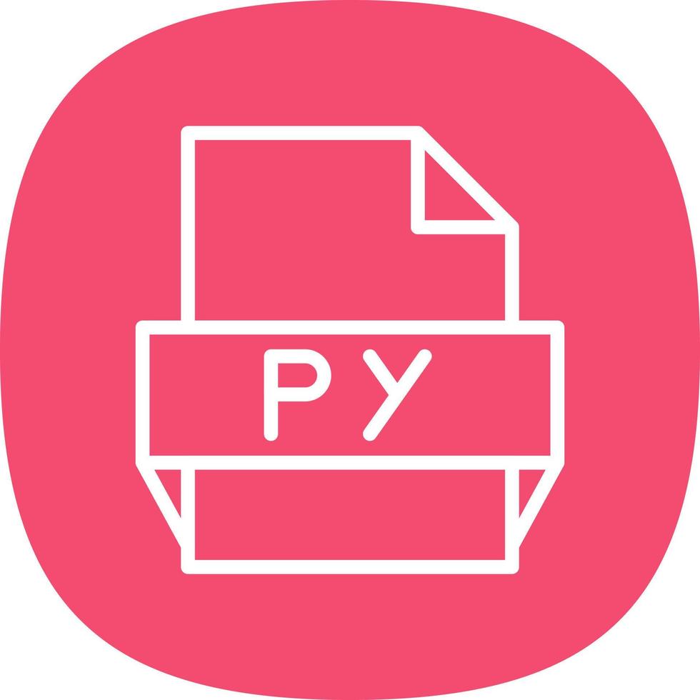 icono de formato de archivo py vector