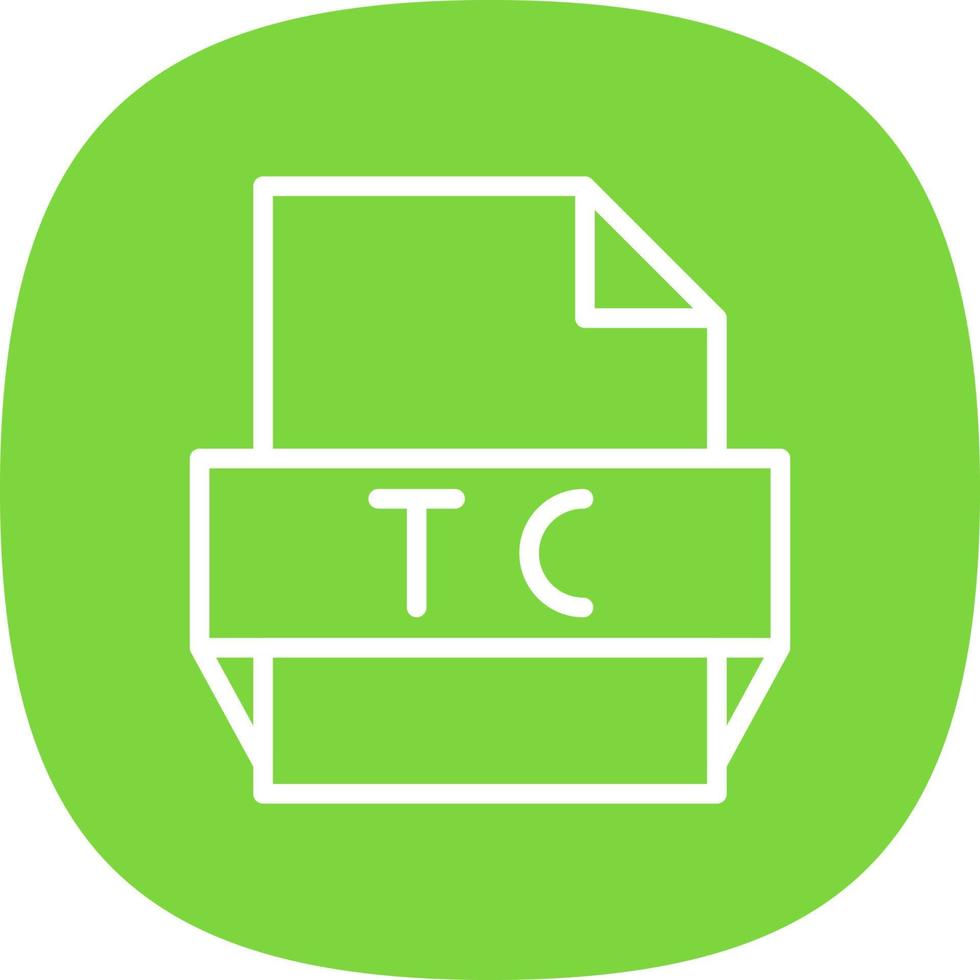 Tc File Format Icon vector
