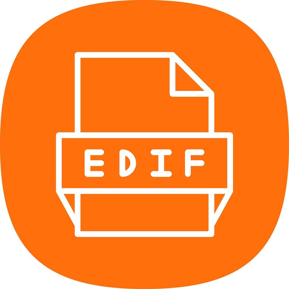 Edif File Format Icon vector