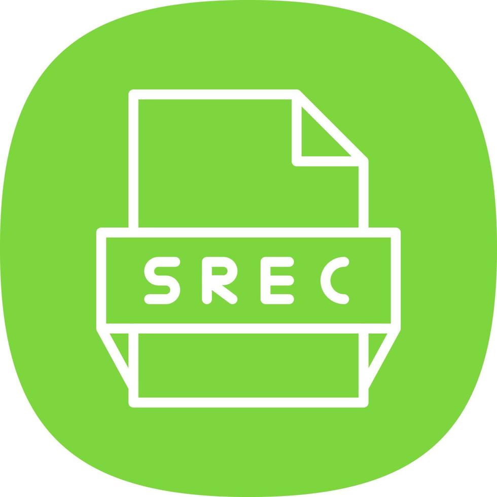 Srec File Format Icon vector