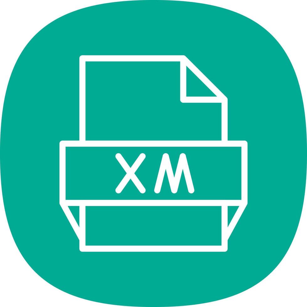 Xm File Format Icon vector