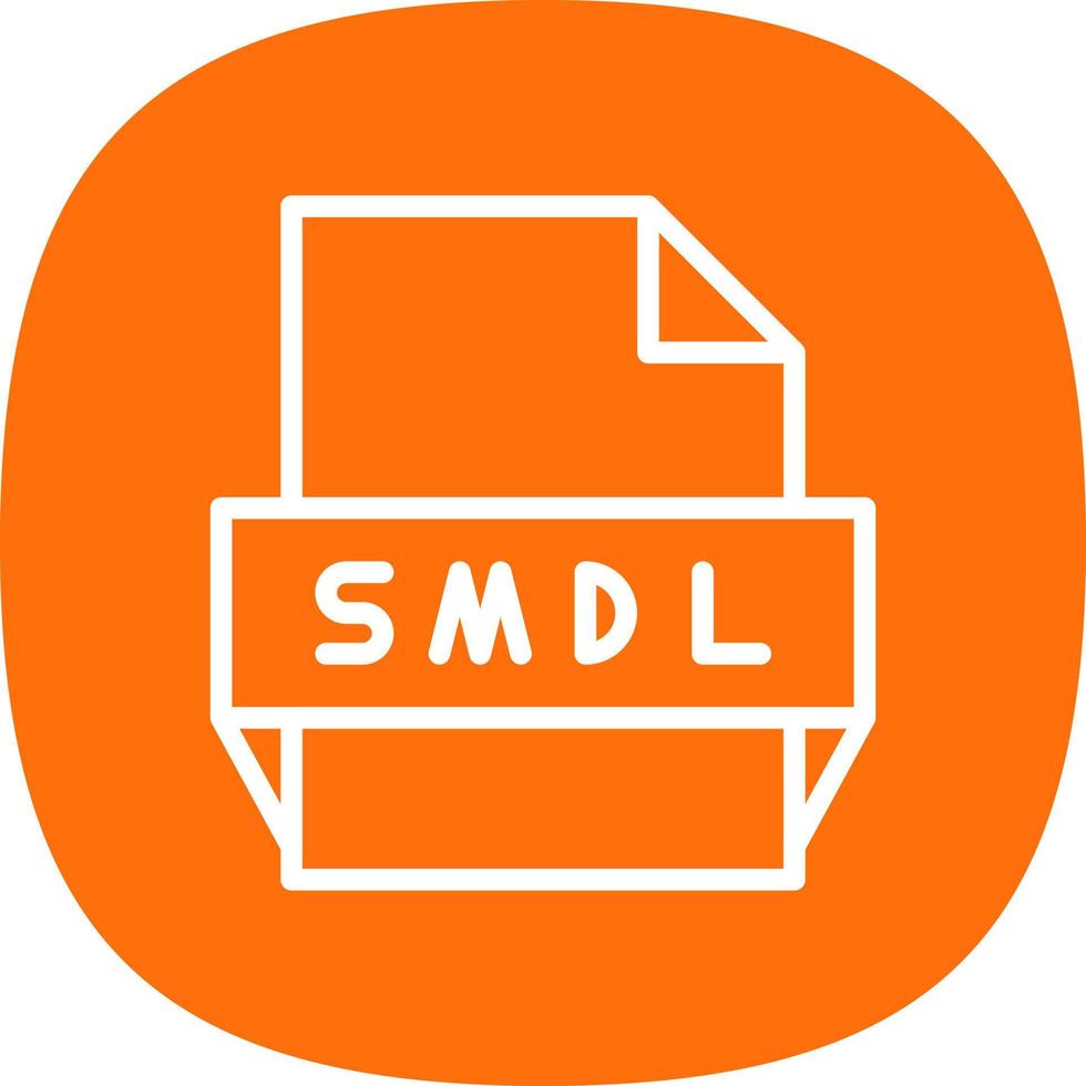 icono de formato de archivo smdl vector