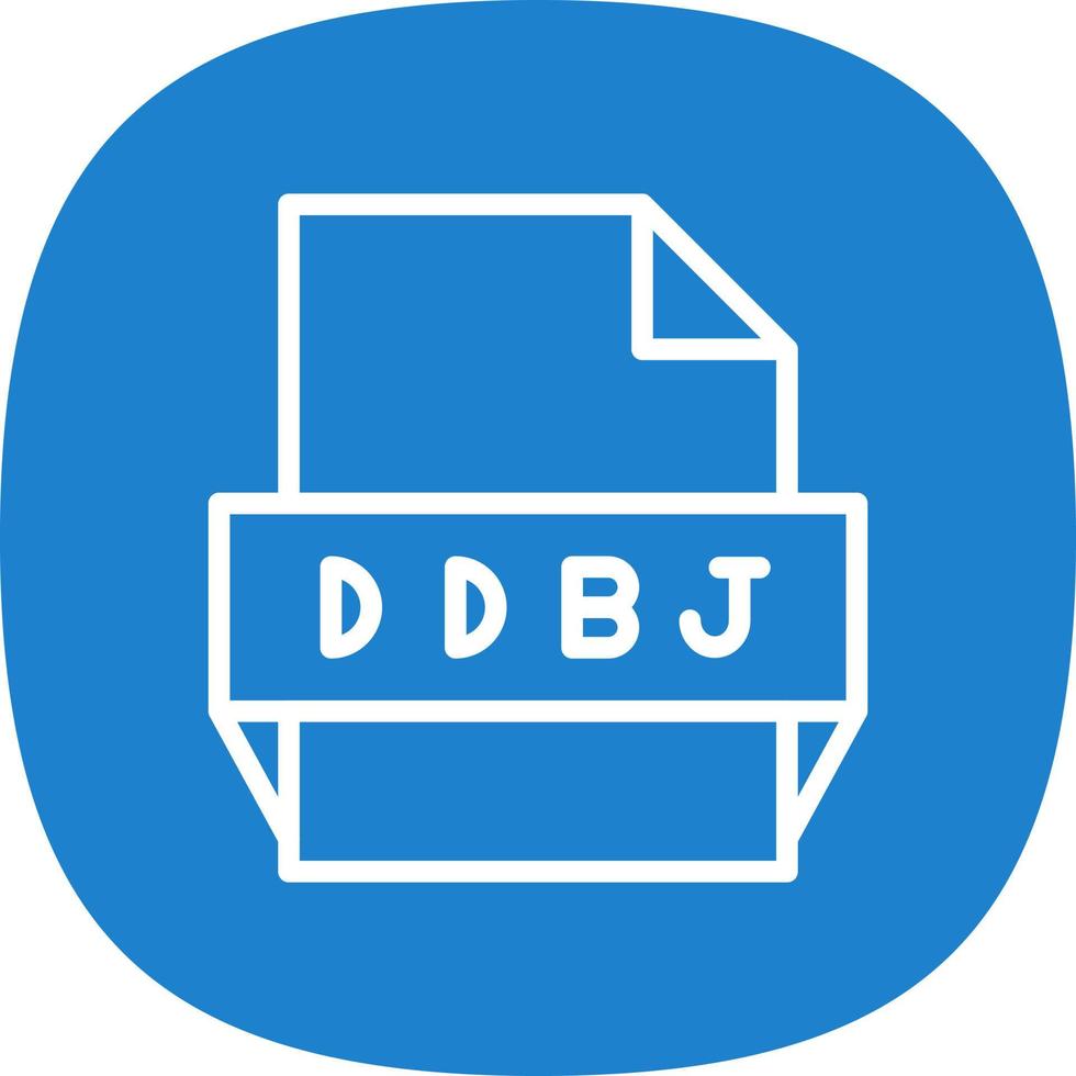 Ddbj File Format Icon vector