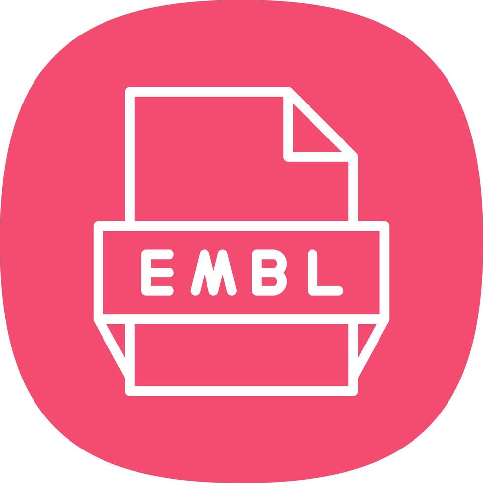 Embl File Format Icon vector