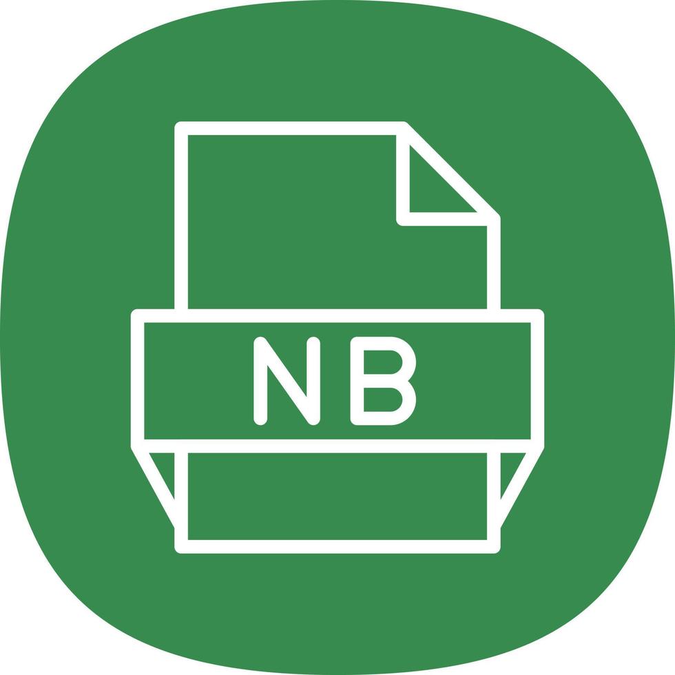 Nb File Format Icon vector