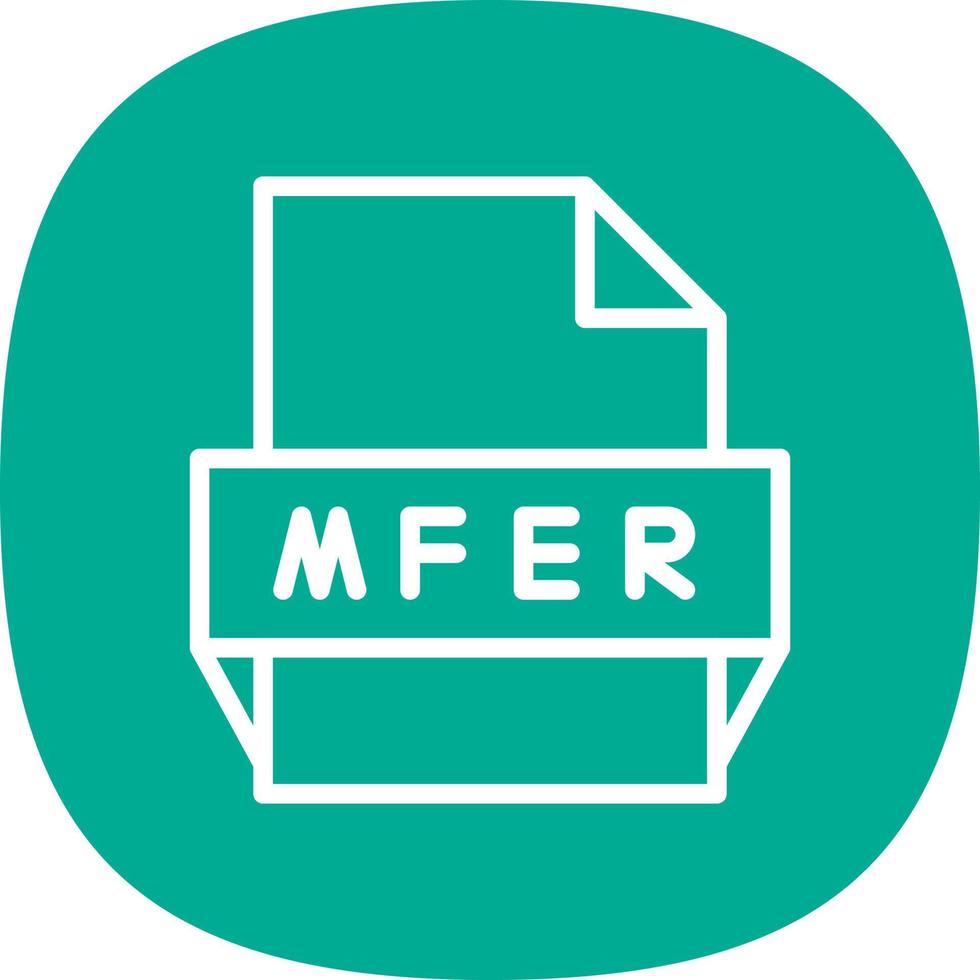 Mfer File Format Icon vector