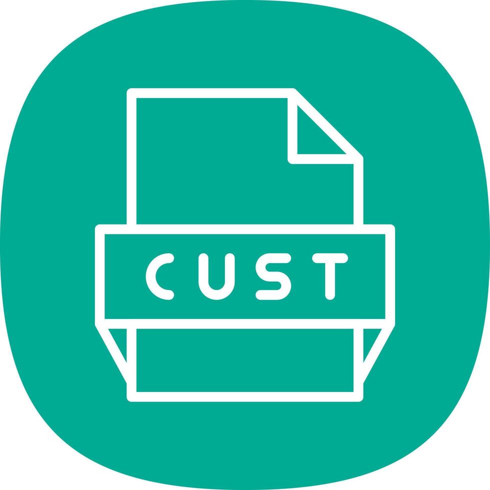 Cust File Format Icon vector