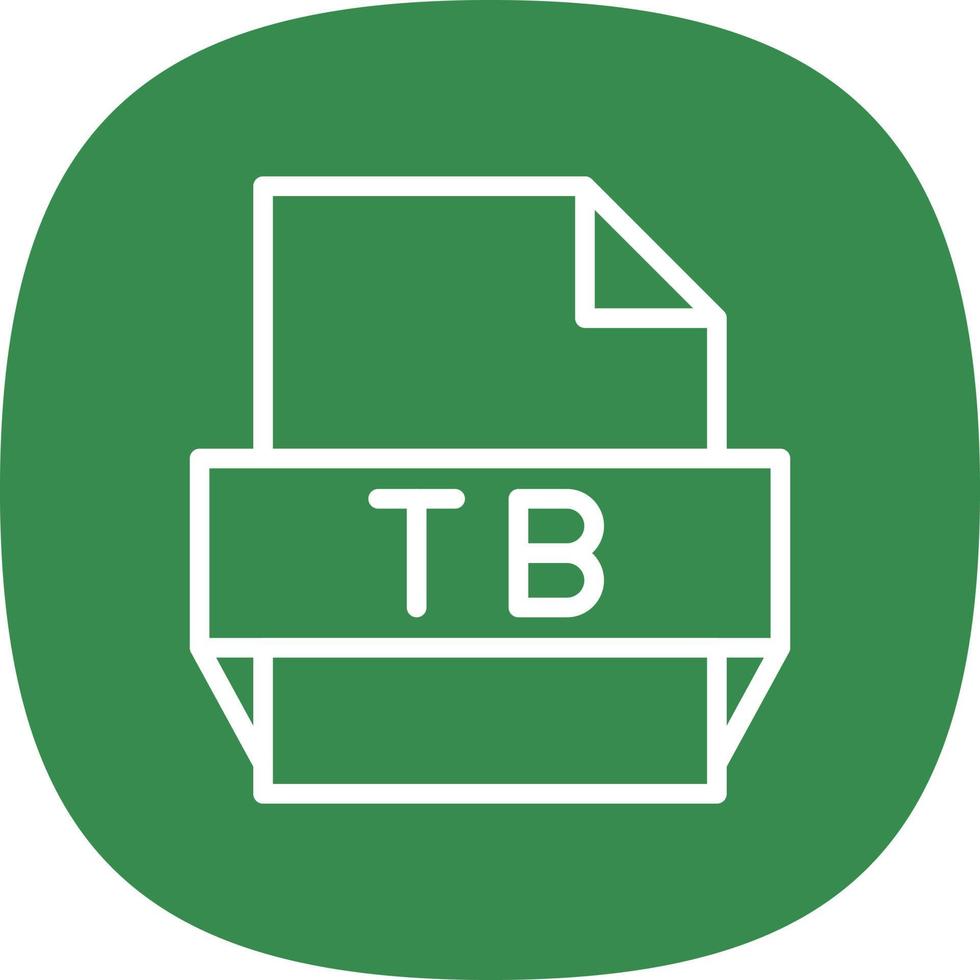 Tb File Format Icon vector