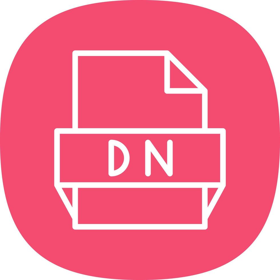Dn File Format Icon vector
