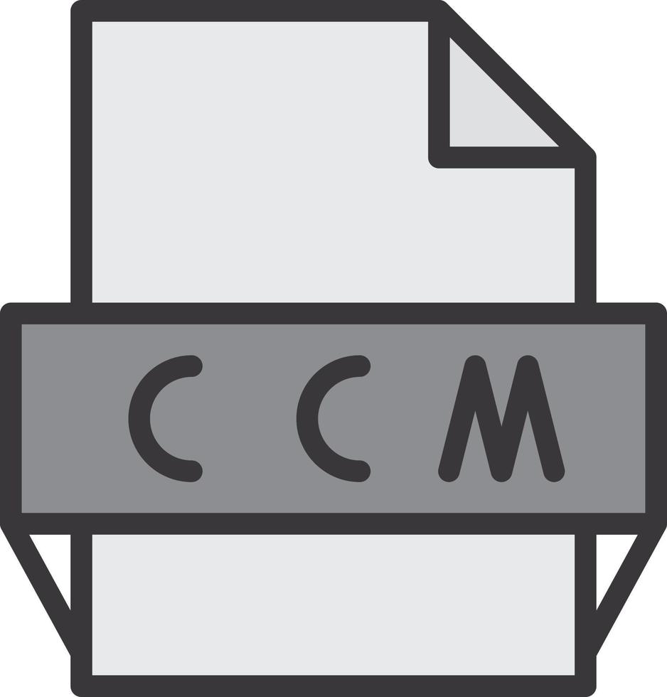 icono de formato de archivo ccm vector