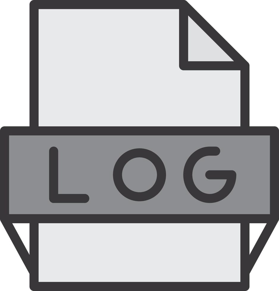icono de formato de archivo de registro vector
