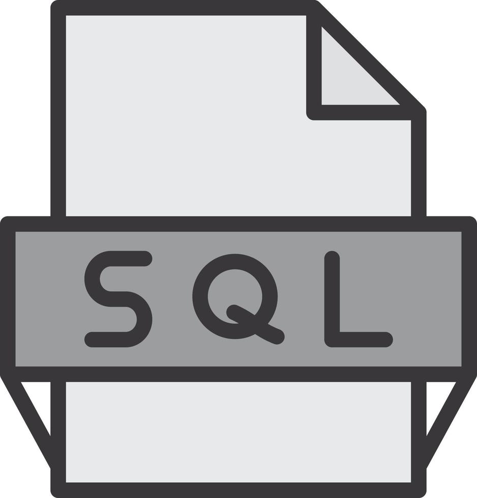 Sql File Format Icon vector