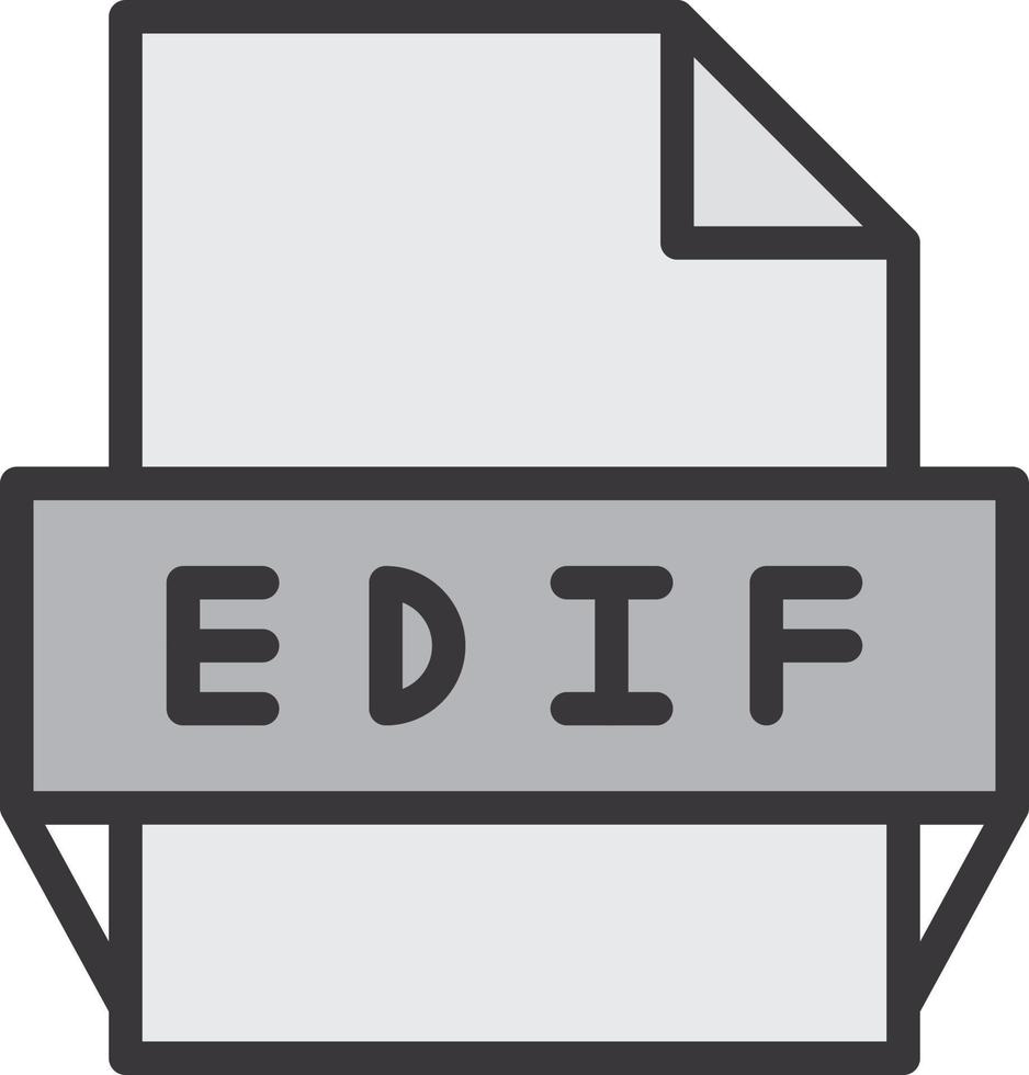 icono de formato de archivo edif vector