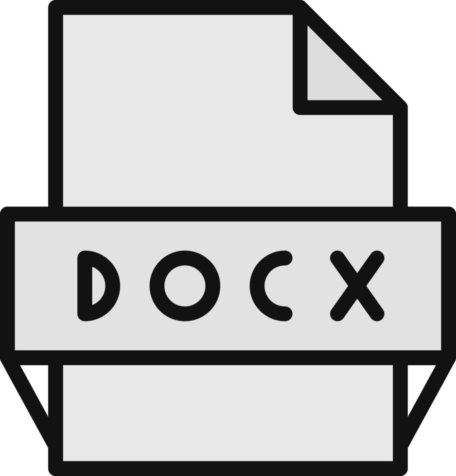 Docx File Format Icon vector