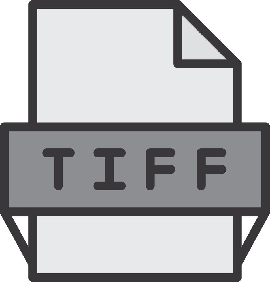 icono de formato de archivo tiff vector