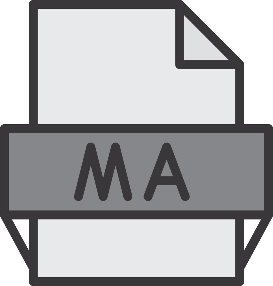 Ma File Format Icon vector