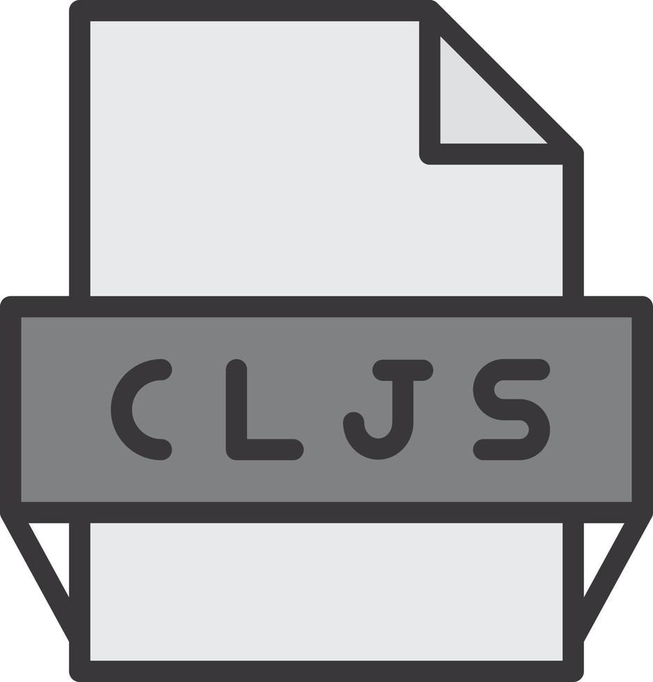 icono de formato de archivo cljs vector