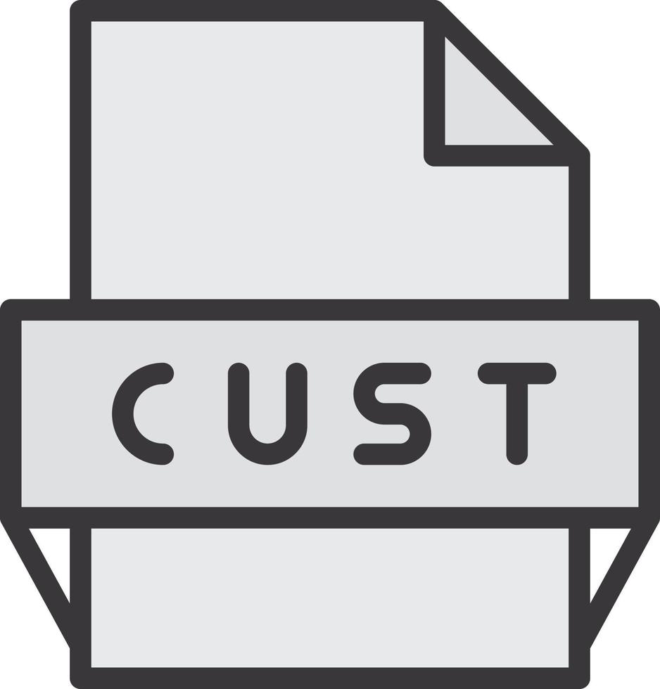 Cust File Format Icon vector