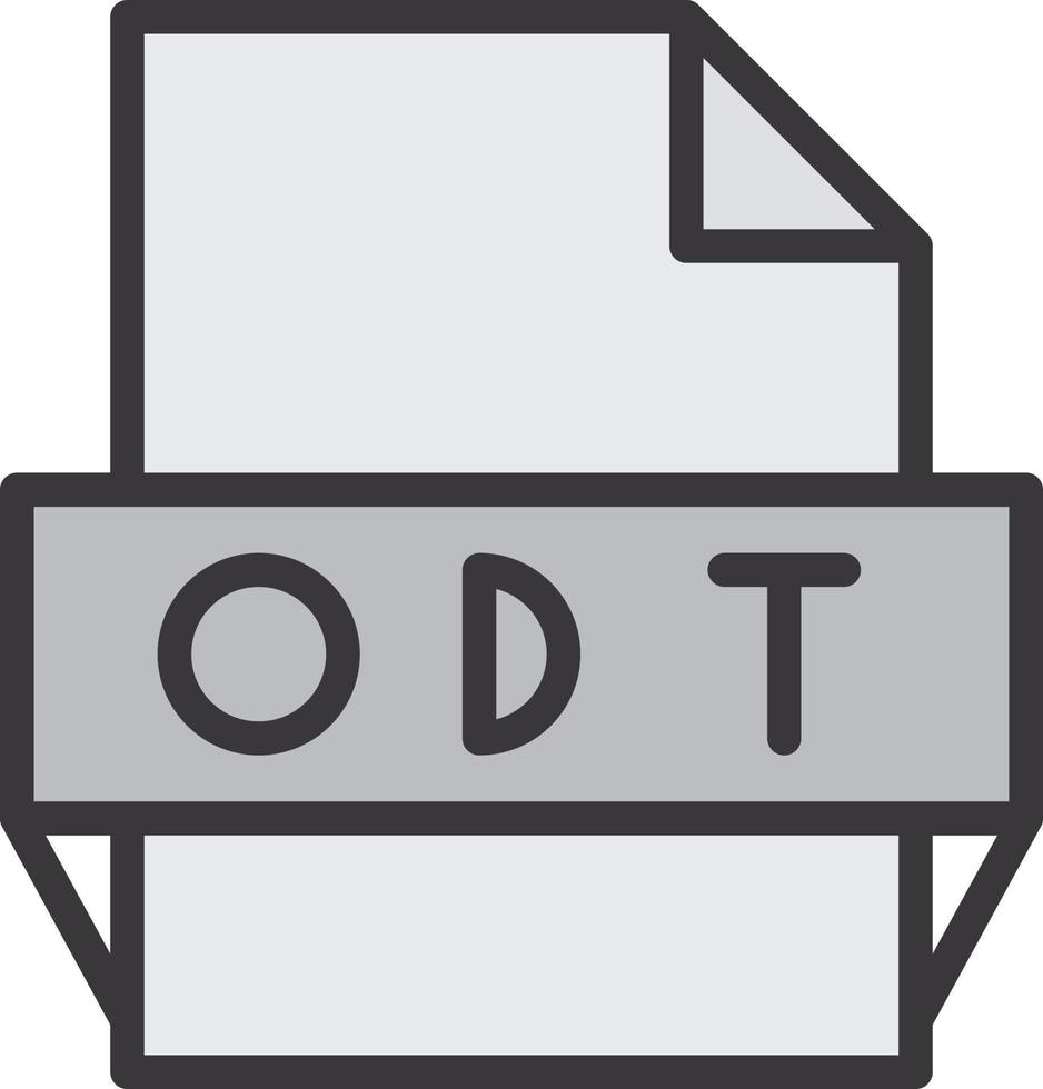 Odt File Format Icon vector