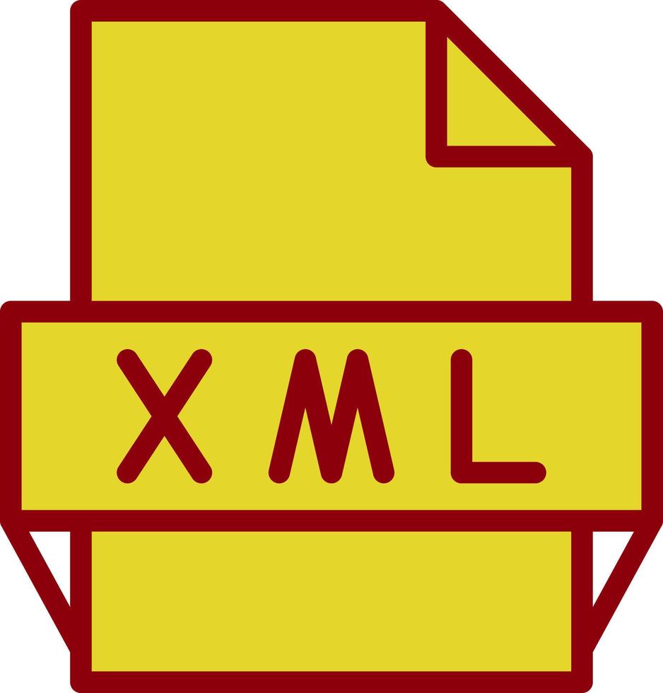 Xml File Format Icon vector