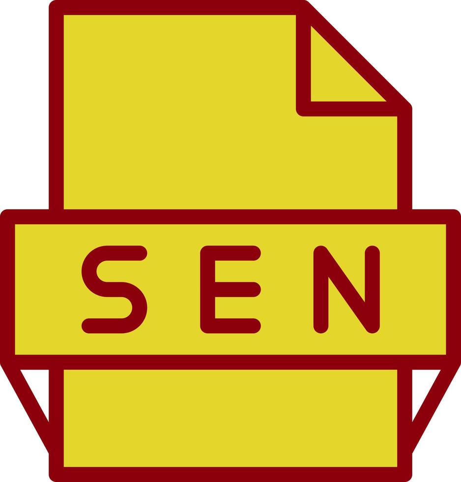 Sen File Format Icon vector