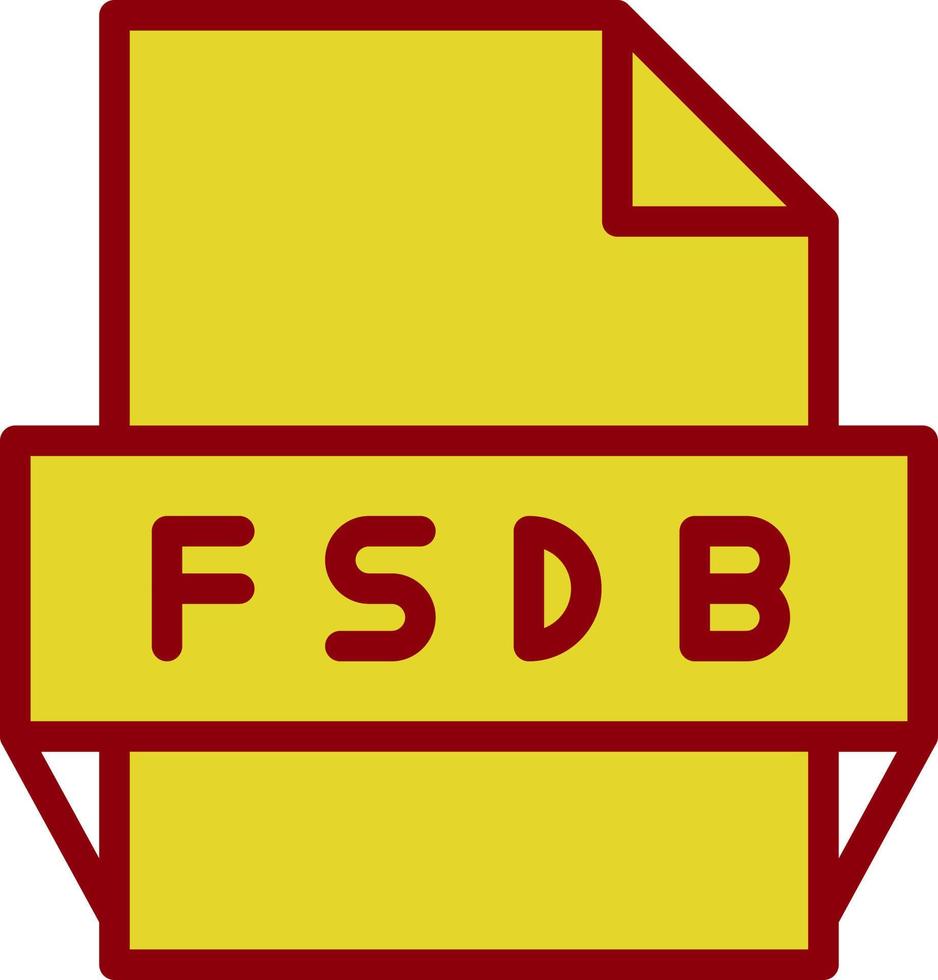 Fsdb File Format Icon vector