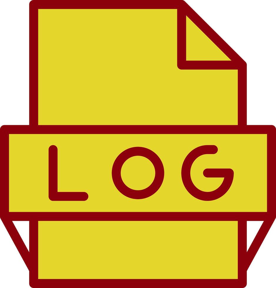 Log File Format Icon vector