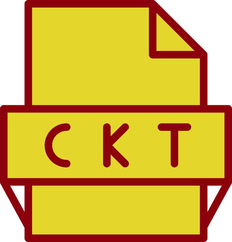 icono de formato de archivo ckt vector