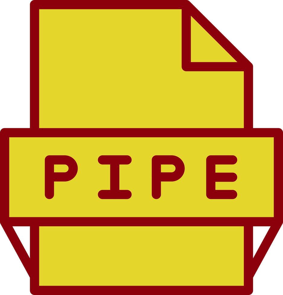 Pipe File Format Icon vector