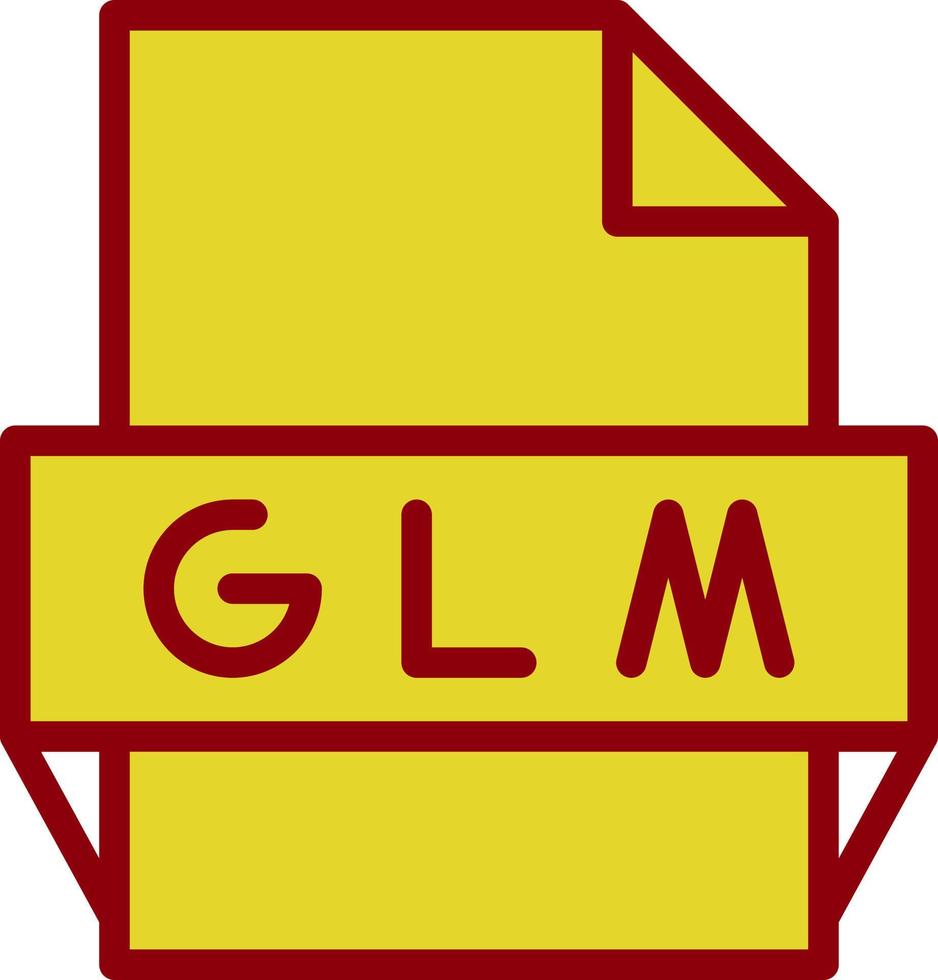 icono de formato de archivo glm vector