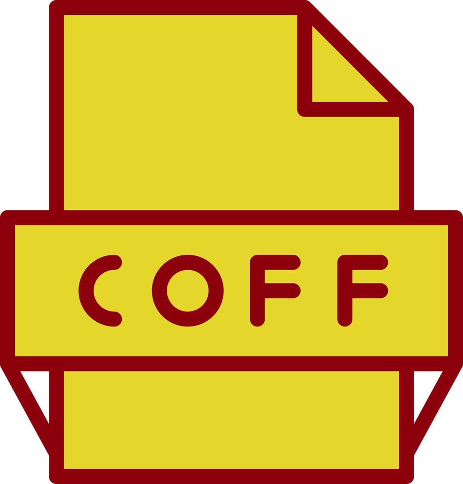 icono de formato de archivo coff vector