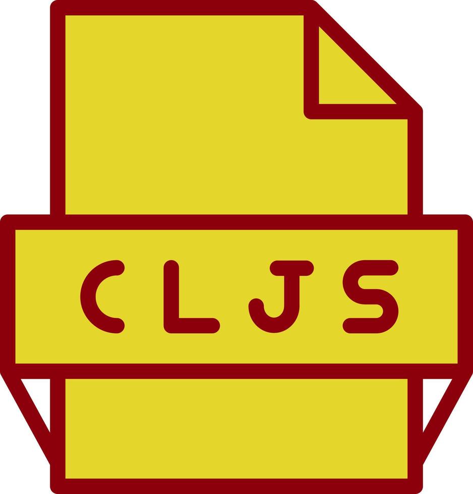icono de formato de archivo cljs vector