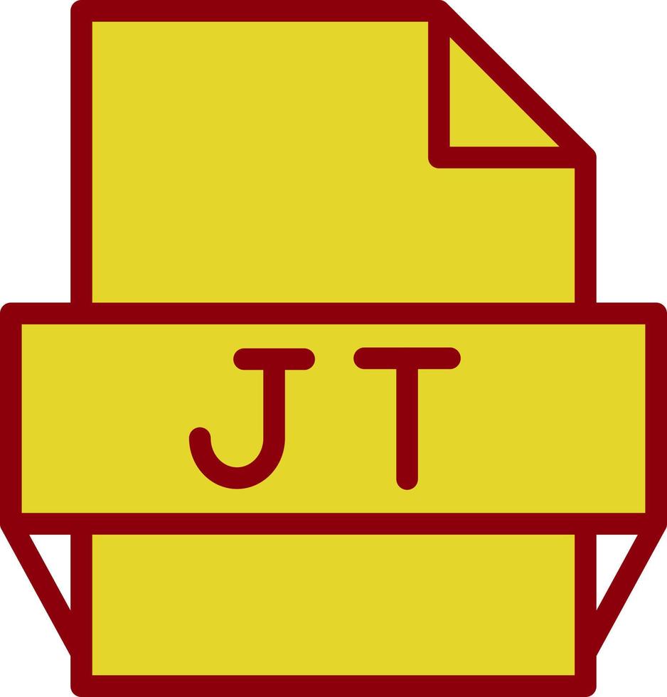 icono de formato de archivo jt vector