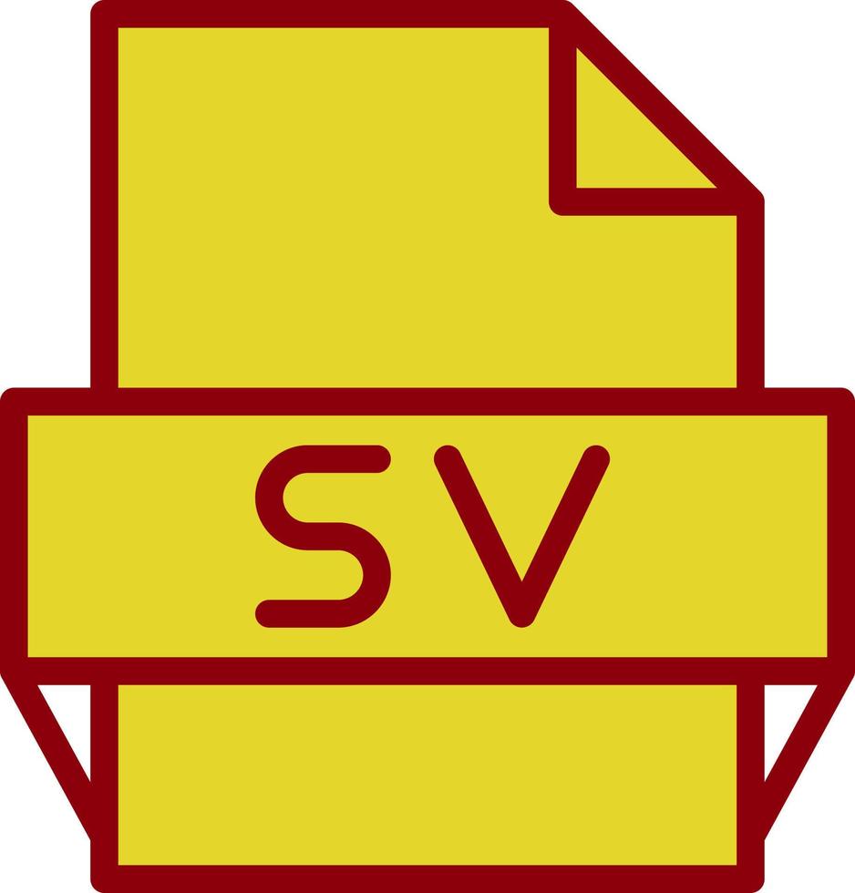 Sv File Format Icon vector