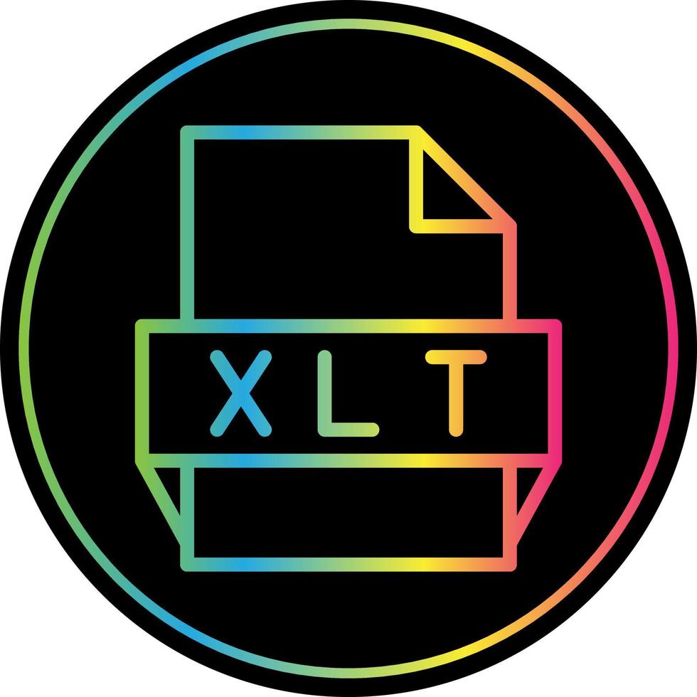 icono de formato de archivo xlt vector