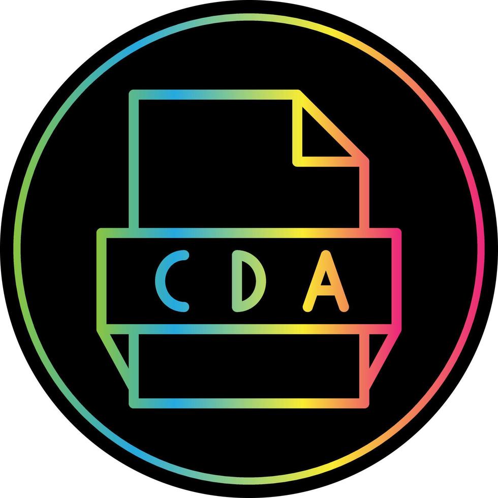 Cda File Format Icon vector
