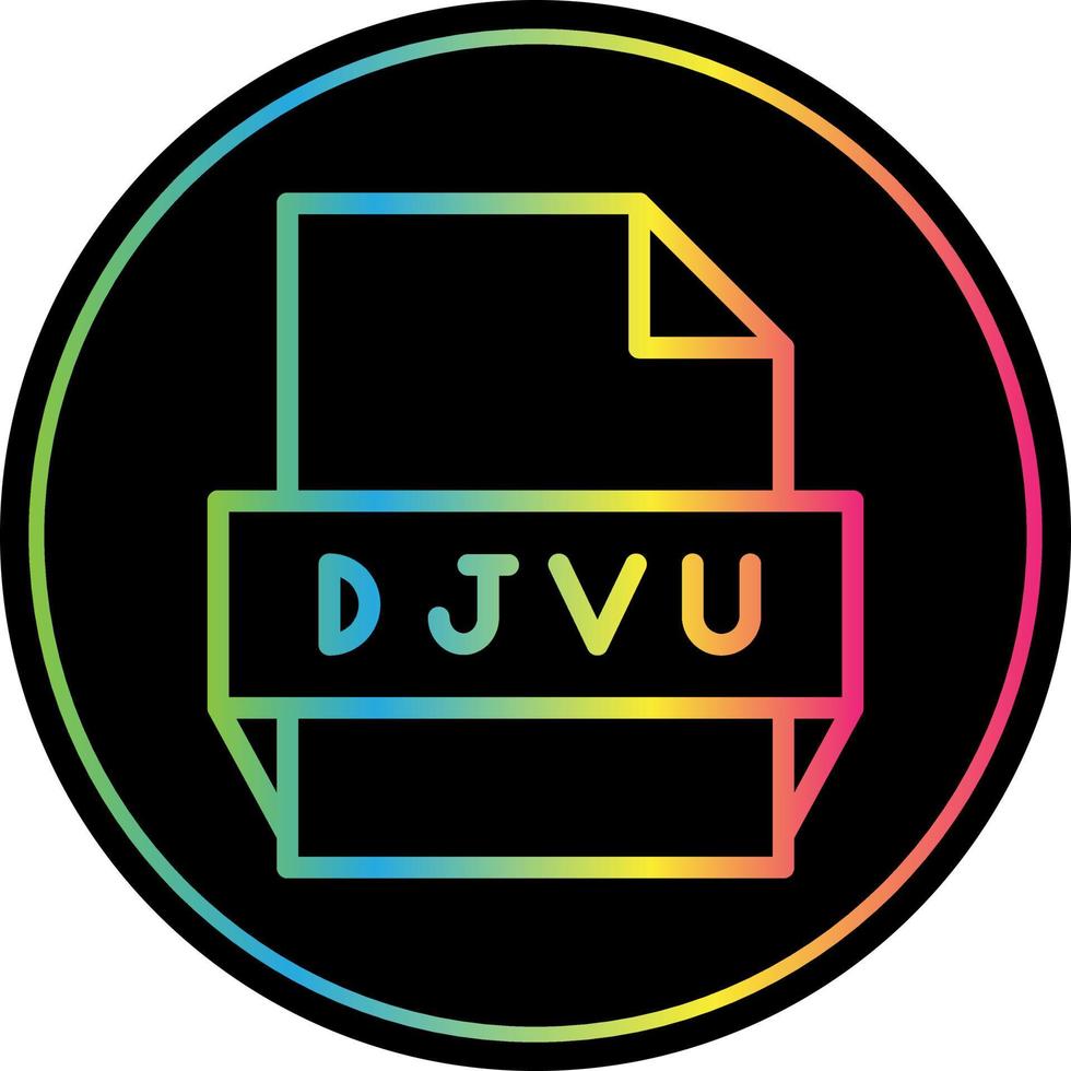 icono de formato de archivo djvu vector